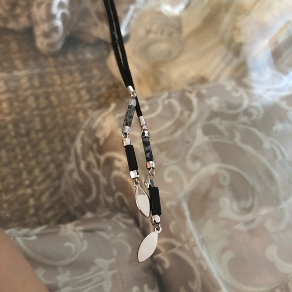 White House Black Market Jewelry - White House Black Market Suede Necklace